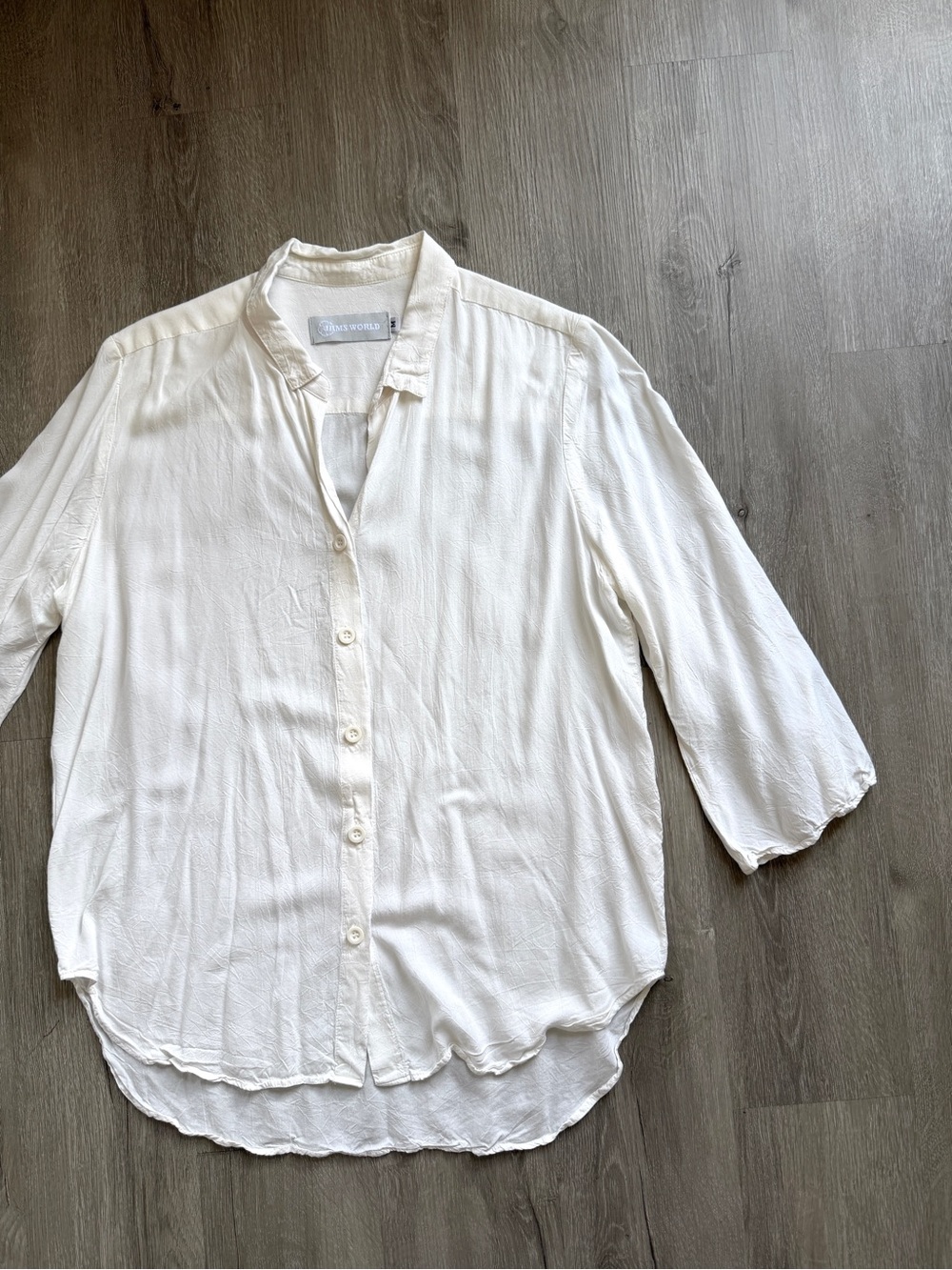 Jams World Cream Button-Down Shirt Medium